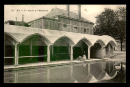 51 - AY-CHAMPAGNE - LE LAVOIR ET L'ABREUVOIR - LAVANDIERE - LESSIVE - Ay En Champagne