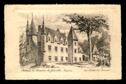 53 - CHATEAU DE MONTCROI - LA BRULATTE PAR LA GRAVELLE - PROPRIETE  DE LA COMTESSE DU LAURENT - AUTOGRAPHE - GRAVURE - Sonstige & Ohne Zuordnung