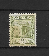 LOTE 2164 ///  (C035) ANDORRA 1929  YVERT Nº: 15 *MH    ¡¡¡ OFERTA - LIQUIDATION - JE LIQUIDE !!! - Unused Stamps