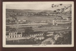 55 - LEROUVILLE - LA GARE ET LES VOIES DE CHEMIN DE FER - EDITEUR  GERMOGLIO - Lerouville