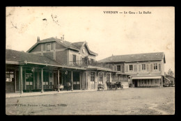 55 - VERDUN - FACADE DE LA GARE DU CHEMIN DE FER - EDITEUR PAUL GAROT - Verdun