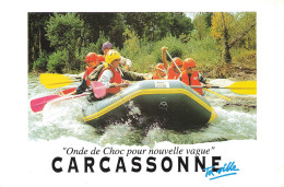 CPSM Carcassonne Ta Ville-Sports D'eau Sur La Belle Aude-Timbre-RARE    L2897 - Carcassonne