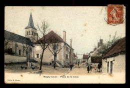 58 - MAGNY-COURS - PLACE DE LA CROIX - CARTE COLORISEE - Sonstige & Ohne Zuordnung