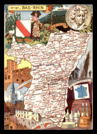 67 - CARTE DU DEPARTEMENT ILLUSTREE PAR J. P. PINCHON - Autres & Non Classés