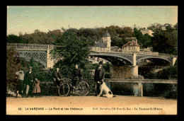 94 - LA VARENNE ST-HILAIRE - LE PONT ET LES CHATEAUX - CARTE GRAINEE ET COLORISEE - Other & Unclassified