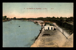 94 - VILLENEUVE-SAINT-GEORGES - LE PORT - CARTE COLORISEE - Villeneuve Saint Georges