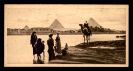 EGYPTE - LENHERT & LANDROCK N°12 - CAIRO - FLOOD - TIME NEAR PYRAMIDS - CHAMEAUX - FORMAT 15 X 7.5 CM - Kairo