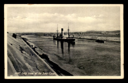 EGYPTE - LENHERT & LANDROCK N°522 - PORT-SAID - VIEW OF THE SUEZ CANAL - Port-Saïd