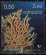 Croatie 2020 Used Biologie Maritime Eunicella Cavolini Gorgone Jaune Y&T HR 1332 SU - Croazia