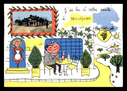 53 - MONTJEAN - CARTE HUMORISTIQUE ILLUSTREE  - AU RESTAURANT - VUE  - Autres & Non Classés