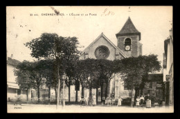 94 - CHENNEVIERES - L'EGLISE ET LA PLACE - Chennevieres Sur Marne