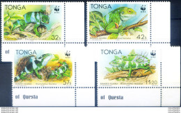 Fauna. WWF. Iguana 1990. - Tonga (1970-...)