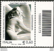 2009 Italia Giacomo Manzù Codice A Barre MNH Unif. 3196cb - Autres & Non Classés