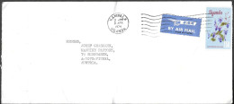 Uganda Kampala Cover Mailed To Austria 1974. Plant Clerodendrum Myricoides Stamp - Uganda (1962-...)