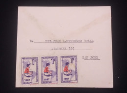 C) 1967, URUGUAY, INTERNAL MAIL, TYPED COMMUNICATION, MULTIPLE STAMPS. XF - Uruguay