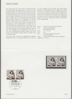 Bund: Minister Card - Ministerkarte Typ IV, Mi-Nr. 1013: " 50. Geburtstag Von Anne Frank 1929-1945 "  X - Briefe U. Dokumente