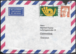 Germany Remagen Cover Mailed To Austria 1973. 70Pf Rate Europa CEPT Stamp - Storia Postale