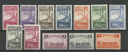BELGIEN Belgium Belgique 1935 Michel 171 - 182 Eisenbahnpaketmarken Railway Packet Stamps * - Nuovi