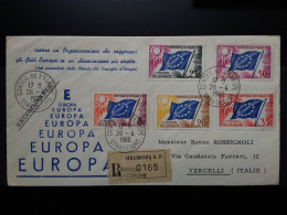 FRANCIA 1960 - Strasburgo - Consiglio D'Europa Su Raccomandata Viaggiata + Spese Postali - Cartas & Documentos