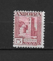 LOTE 2164 ///  (C035) ANDORRA 1929  YVERT Nº: 16 *MH       ¡¡¡ OFERTA - LIQUIDATION - JE LIQUIDE !!! - Unused Stamps