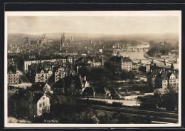 AK Würzburg, Stadtansicht Aus Der Vogelschau  - Wuerzburg