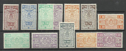 BELGIEN Belgium Belgique 1923-1931 = 12 Values From Michel 136 - 170 Eisenbahnpaketmarken Railway Packet Stamps * - Nuovi