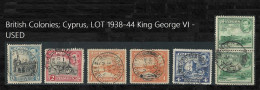 British Colonies; Cyprus Stamp Lot 1938-1944 King George VI - Various Clear Cancellations - 1936-47  George VI