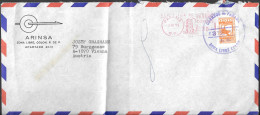 Panama Colon Free Zone Cover Mailed To Austria 1974. Meter Franking - Panamá