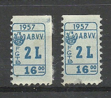 USA Or Great Britain 1957, 2 Consumer Stamps (*) - Cinderellas