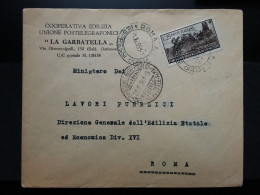 REPUBBLICA - Michetti Isolato Su Busta Viaggiata + Spese Postali - 1946-60: Marcophilie