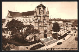 AK Genève, Eglise Notre-Dame Et La Place Cornavin  - Genève