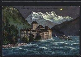 Mondschein-AK Chillon, Chateau Et Dents Du Midi Au Clair De Lune  - Other & Unclassified