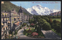 AK Interlaken, Höheweg Mit Jungfrau  - Interlaken