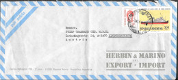 Argentina Cover Mailed To Austria 1979. 430P Rate River Fleet Ship Stamp - Briefe U. Dokumente