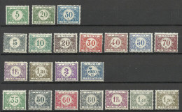 BELGIEN Belgium Belgique 1919-1938 Lot A Payer Te Betalen Portomarken Postage Due * - Sellos