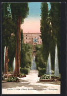 Cartolina Tivoli, Villa D`Este-Edificata L`anno 1551-Prospetto  - Tivoli