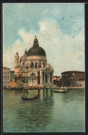 Cartolina Venezia, Chiesa Di S. Maria Della Salute, Blick Zur Kirche  - Venetië (Venice)