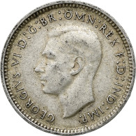 Monnaie, Australie, George VI, Threepence, 1944, TTB, Argent, KM:37 - Threepence