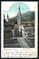 Cartolina Brixen, Adlerbrückengasse Mit Dom Und Weissem Turm  - Andere & Zonder Classificatie