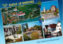 73943195 Hagnau_Bodensee Luftaufnahme Denkmal Minigolf Ortszentrum Hotel Restaur - Altri & Non Classificati