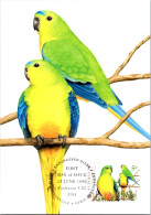 5-5-2024 (4 Z 11) Australia (1 Card) Maxicard - Endangered Birds - Orange Bellied Parrot - Cartas Máxima