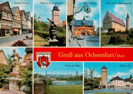 73901795 Ochsenfurt Fachwerkhaeuser Stadtmauerpartie Hist Rathaus Ehem Sitz Des  - Ochsenfurt