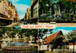73901777 Heide Holstein Strassenpartie Brunnen Wohnhaus Heide Holstein - Heide