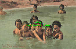 R612348 Whakarewarewa. Maori Children In Hot Bathing Pool. Thos. Pringle. G. And - Welt