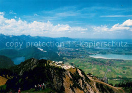 73755567 Fuessen Allgaeu Blick Vom Tegelberg Auf Bergstation Und Fuessener Land  - Füssen