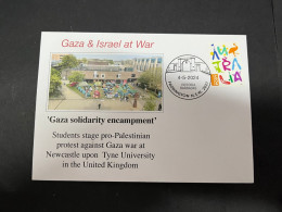 5-5-2024 (4 Z 7) GAZA War - Gaza Solidarity Encampment At Newcastle Upon Tyne (UK) University - Militaria