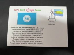 5-5-2024 (4 Z 12 A) Paris Olympic Games 2024 - Individual Neutral Athletes (40) From Russia & Belarus (War In Ukraine) - Eté 2024 : Paris