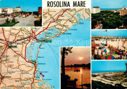 73366939 Rosolina Mare Strand Fliegeraufnahme Landkarte  Rosolina Mare - Other & Unclassified