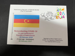 5-5-2024 (4 Z 12A 1st Anniversary Of 1st Case Of COVID-19 Declared In Nakhichevan Rep. With OZ Stamp - Otros & Sin Clasificación