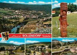 73365051 Bollendorf Suedeifel Panorama Ortssaeule Rastplatz Grenzuebergang Roeme - Altri & Non Classificati